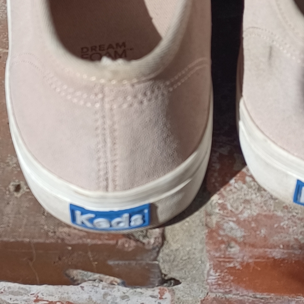 Keds Double Decker Suede Taupe Pink Dream Foam Slip-On Sneaker 8 Loafer preppy - Picture 5 of 12